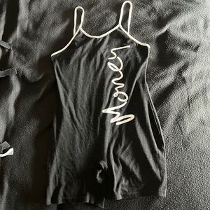 black bodycon romper; size 6